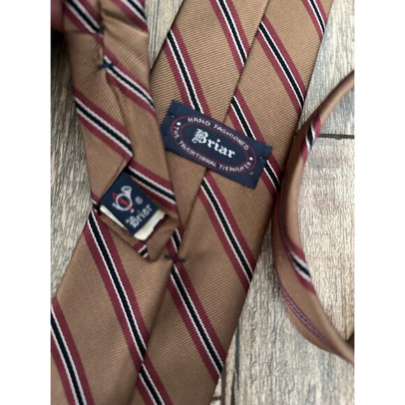 Designer Tie Lot of 4 Ziggurat, Briar, David Lawrence Multicolor Neck Tie - Picture 4 of 6